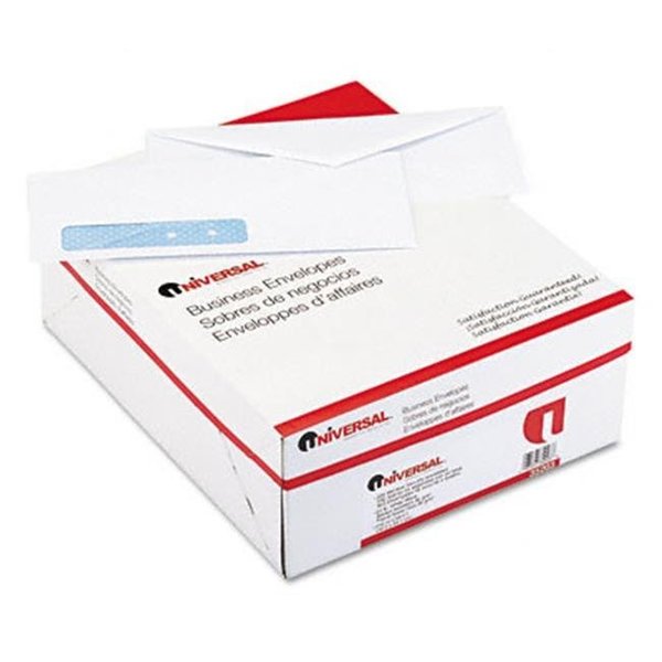 Universal Battery Universal 35203 Security Tinted Window Business Envelope  V-Flap  #10  White  500/box 35203